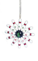 Classic Blue Collar Game Ornament - Bowling - The Country Christmas Loft