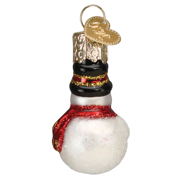Gumdrop Mini Snowman Glass Ornament - The Country Christmas Loft