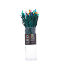 50-Light Miniature Clear Multi-Color LED Green Wire Light Set - The Country Christmas Loft