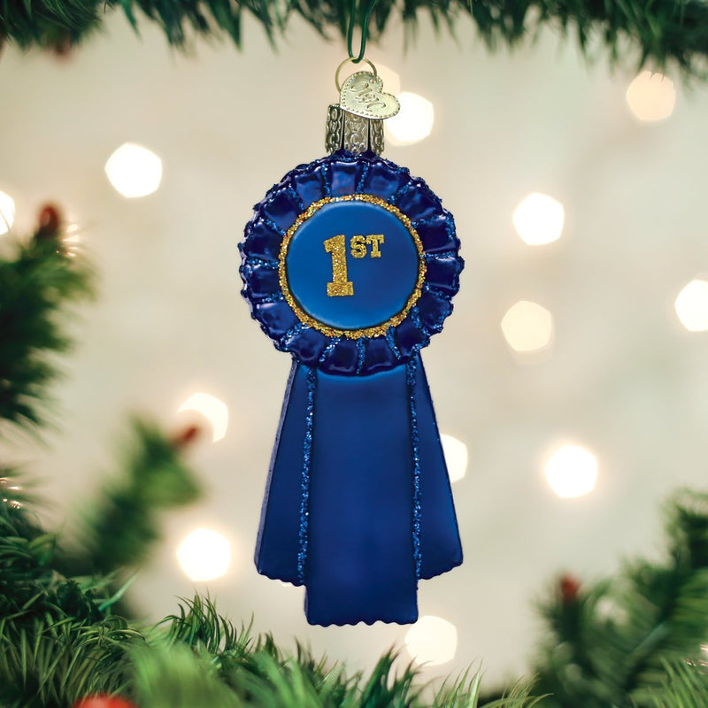 Old World Christmas Blue Ribbon - The Country Christmas Loft