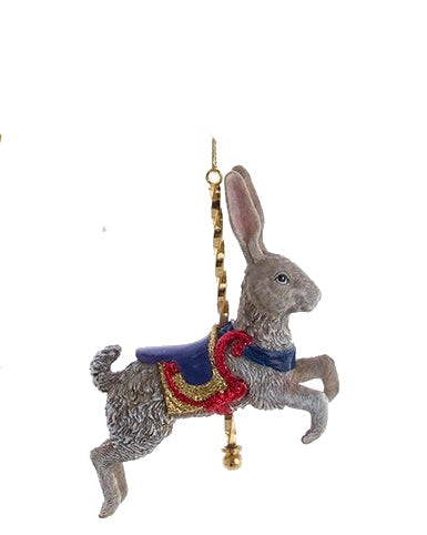 Resin Carousel Ornament - Jack Rabbit - The Country Christmas Loft