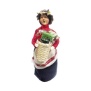 Woman Selling Fabrics