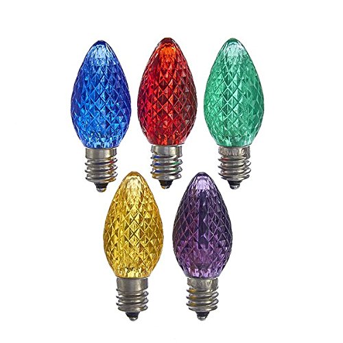 Multi C7 Led Bulbs 5 Piece - The Country Christmas Loft