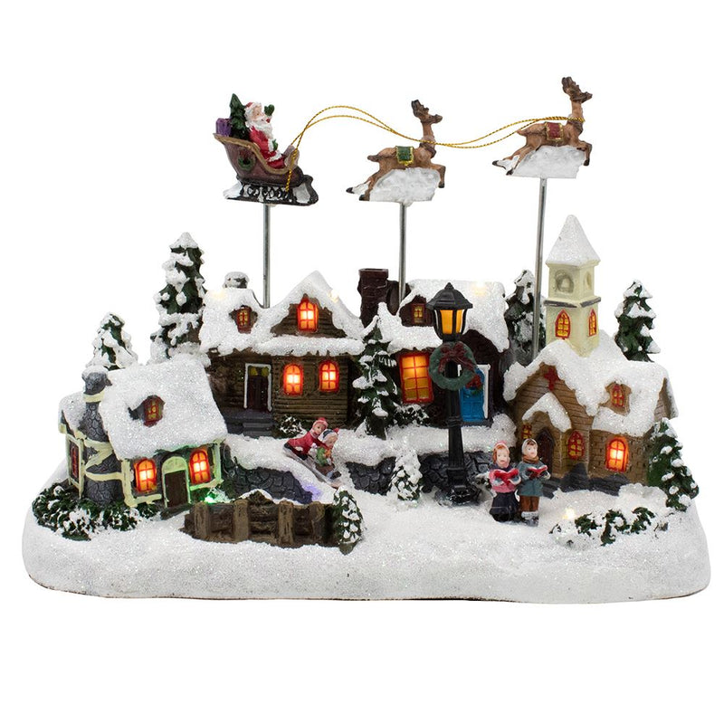 Battery-Operated LED Lighted Musical Village - The Country Christmas Loft