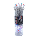50-Light 5mm Red, White, Blue Frost LED White Wire Light Set - The Country Christmas Loft