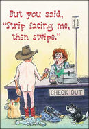 Birthday Card - Strip and Swipe - The Country Christmas Loft