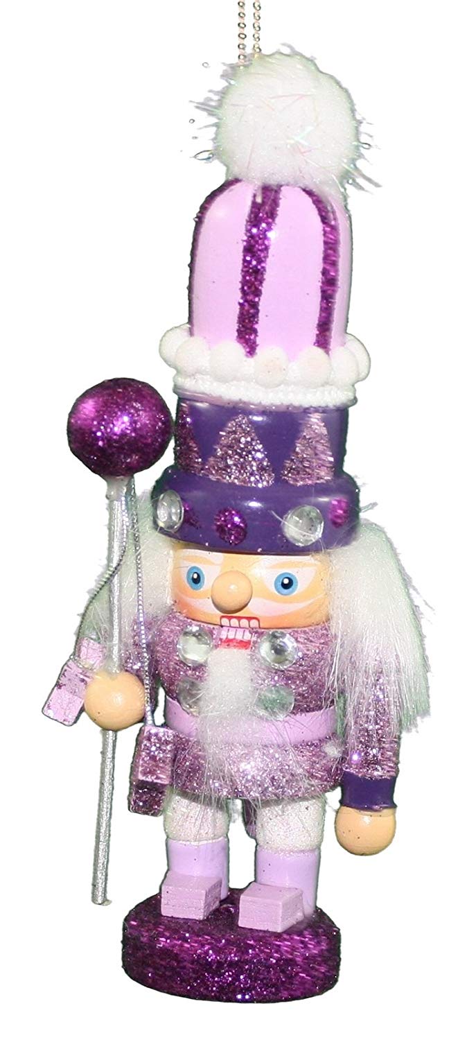Hollywood 6 inch Wooden Nutcracker - Shorty Purple - The Country Christmas Loft