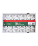 10-Light White Snowflake Light Set - The Country Christmas Loft