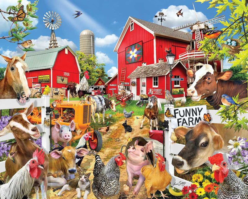 Funny Farm Seek & Find - 1000 Piece Jigsaw Puzzle - The Country Christmas Loft