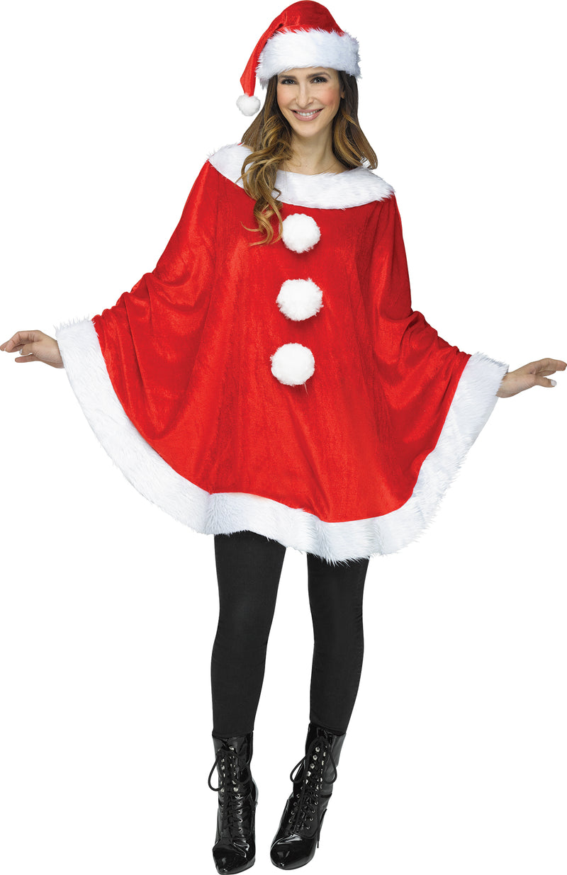 Hollyday Plush Poncho - Santa with Hat - The Country Christmas Loft