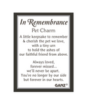 In Remembrance Pet Memorial Charm with Urn