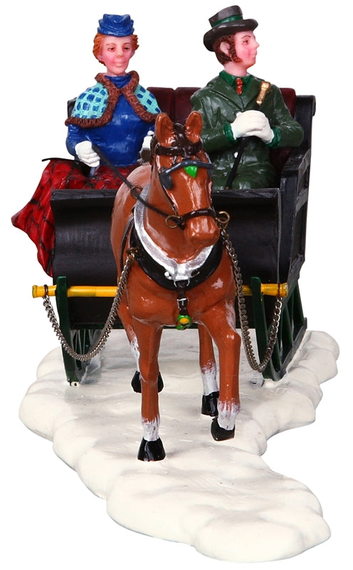 mr and mrs santaLemax Scenic Sleighride - The Country Christmas Loft