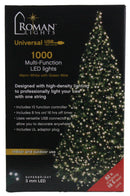 USB powered 1000 Superbright LED (82 foot) Green Wire Multifunction Lights with Timer -  Warm White - The Country Christmas Loft