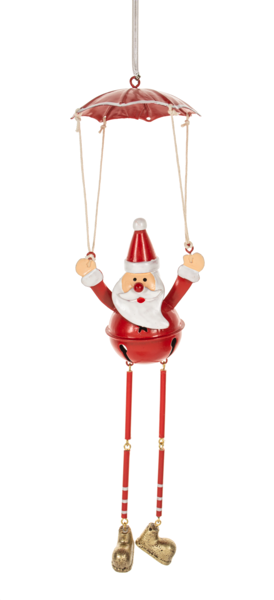 Santa Parachuting Ornament