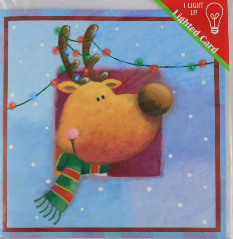 Reindeer Light up Card - The Country Christmas Loft