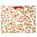 JR Large Tote Giftbag - Elegant Holly - The Country Christmas Loft