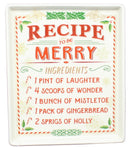 Stoneware Recipe Plate - Be Merry - The Country Christmas Loft
