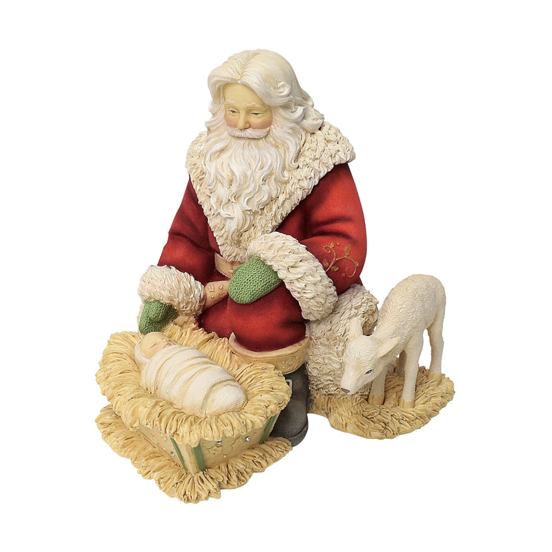 Santa with Baby Jesus - The Country Christmas Loft