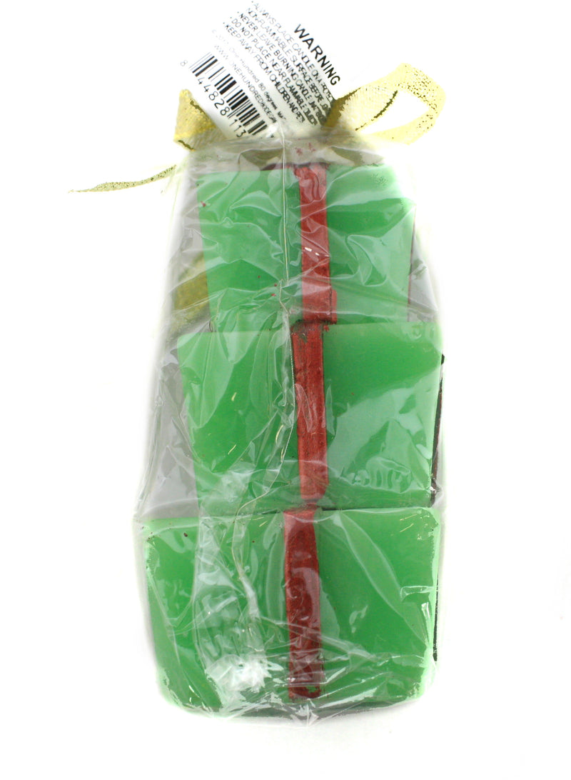 Stacking Gift Box Candle in Cello Bag - Green - The Country Christmas Loft