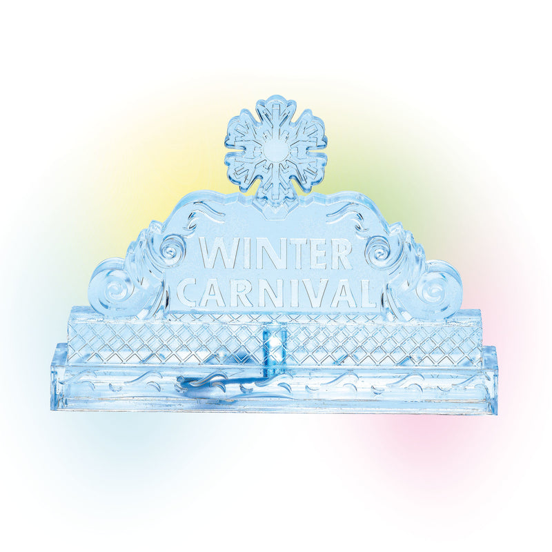 Lit Ice Castle Sign - The Country Christmas Loft