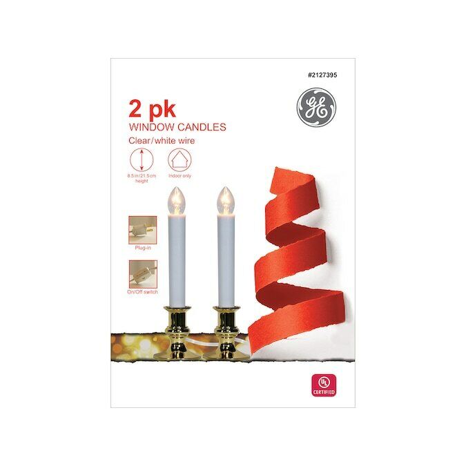 GE 8.5-in Lighted Window Candle (2-Pack) - The Country Christmas Loft