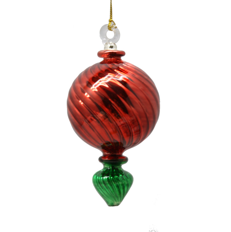 Shiny and Cute Egyptian Glass Ball with Drop - Red