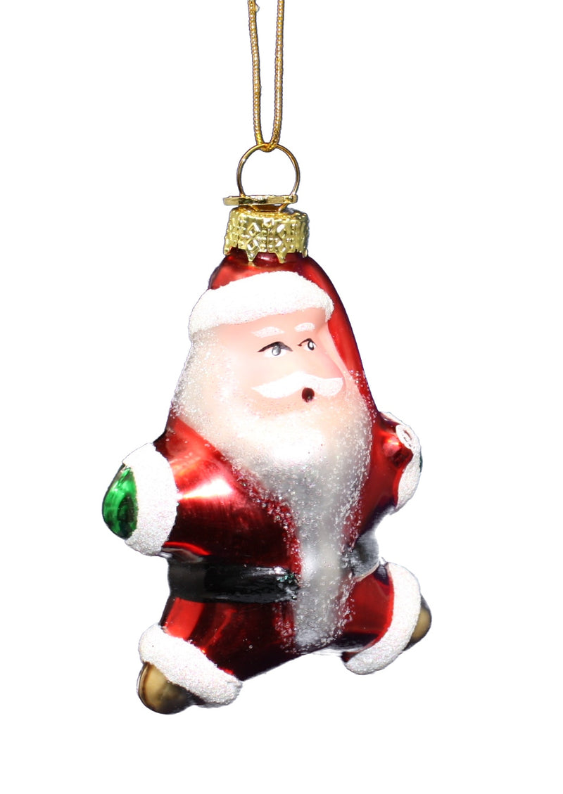 3 Inch Boxed Glass Ornament - Startled Santa - The Country Christmas Loft