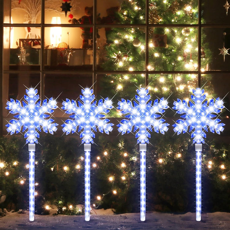 Lawn Stake Lighting - Blue and White