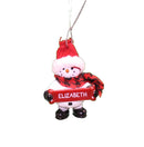Cozy Snowman Ornament (Letters A - F) - - The Country Christmas Loft