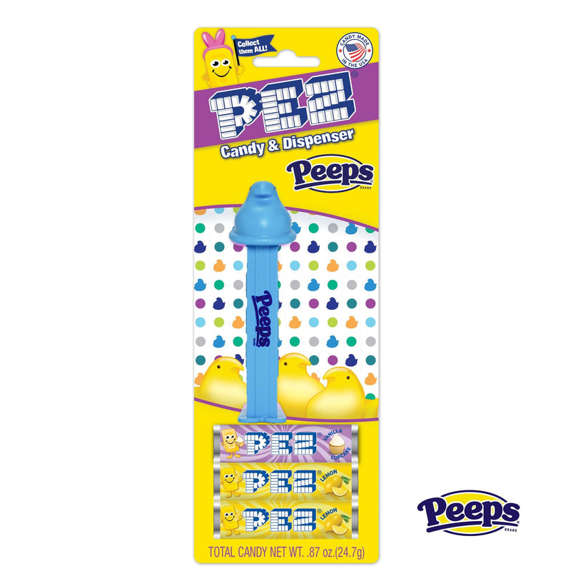 Pez Peeps Dispenser with 3 Candy Rolls - Blue - The Country Christmas Loft