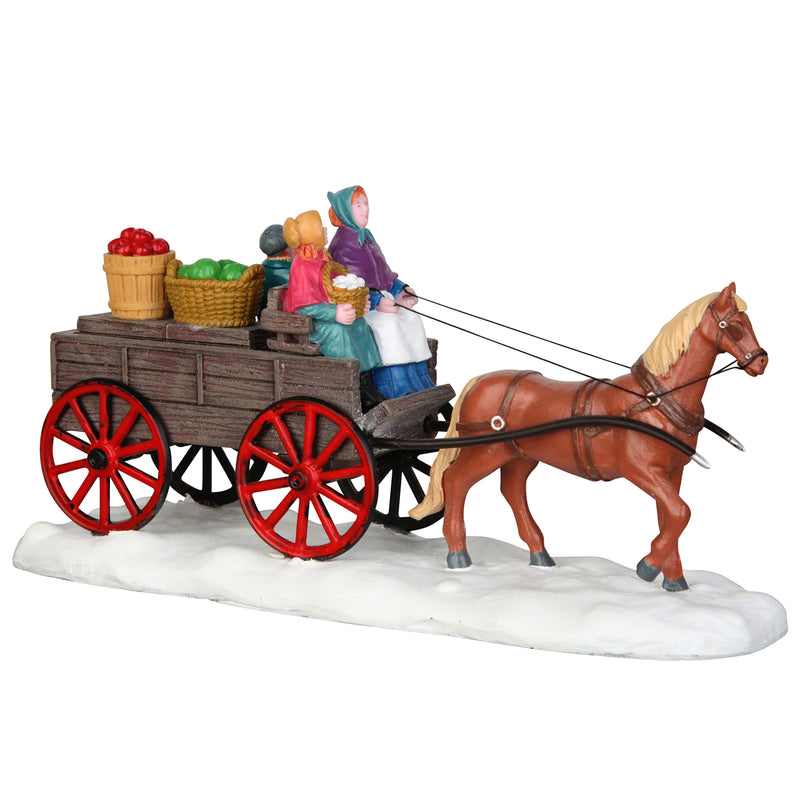 Going To Market - Horsedrawn Wagon - The Country Christmas Loft
