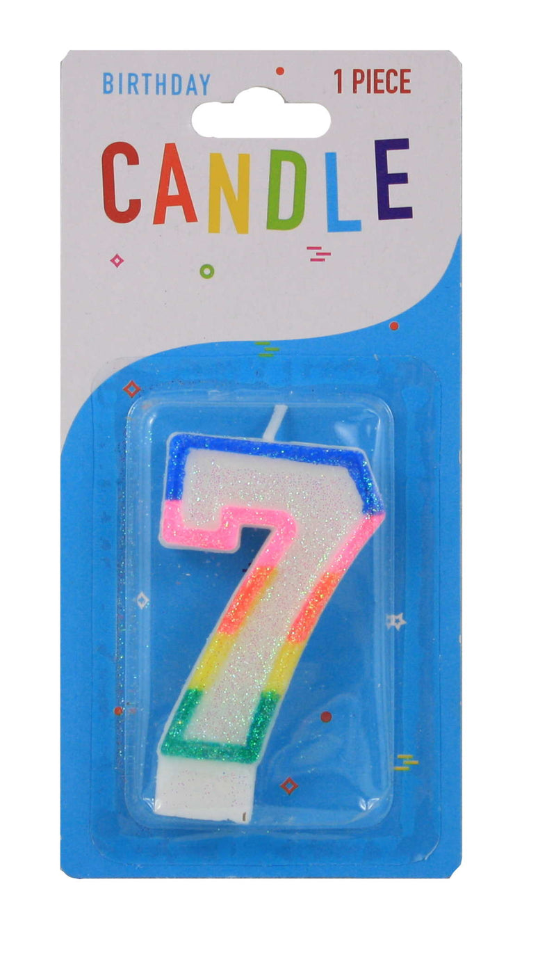 Colorful Birthday Candle - 7 - The Country Christmas Loft