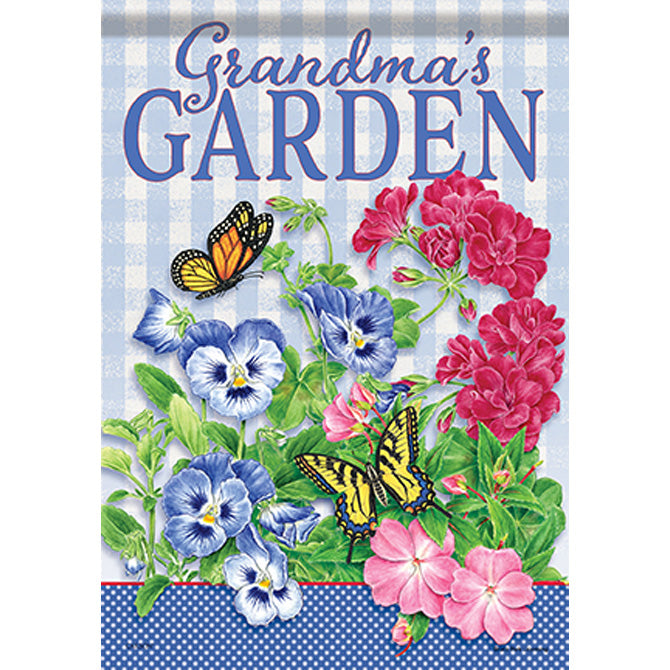 Grandmas Garden Durasoft Garden Flag - 12" x 18" - The Country Christmas Loft