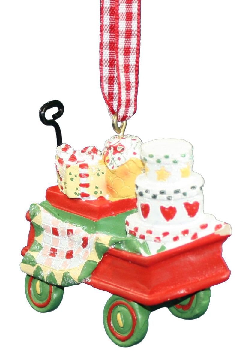 Gooseberry Patch Candy Wagon Ornament - Red - The Country Christmas Loft