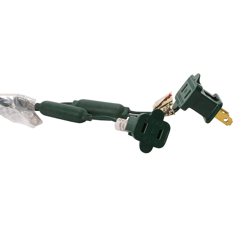 50-Light C3 Diamond Multi-Color LED Green Wire Light Set - The Country Christmas Loft