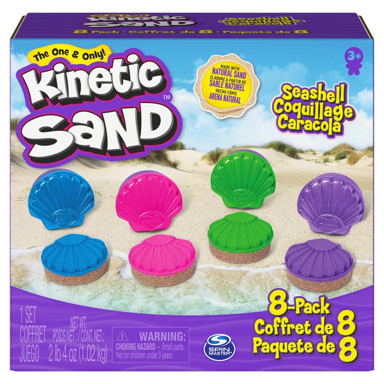 Kinetic Sand Seashell Containers 8-Pack x 4.5 oz - The Country Christmas Loft