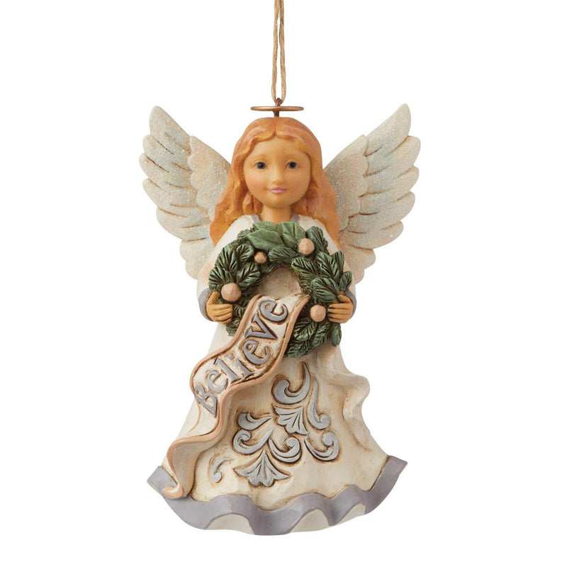 White Woodland Believe Angel - The Country Christmas Loft