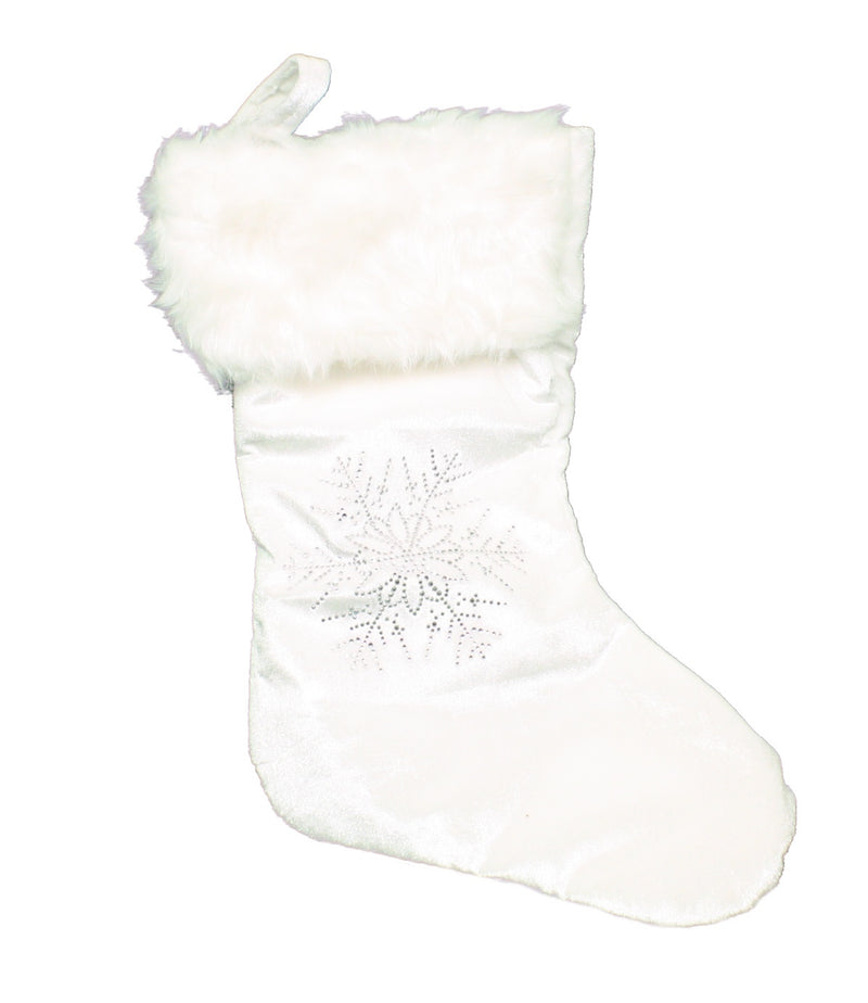 20 Inch Sequin Snowflake Stocking