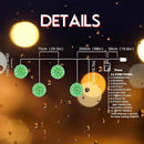 LED Lighted Sphere Ornament - 4 Piece Set - Green