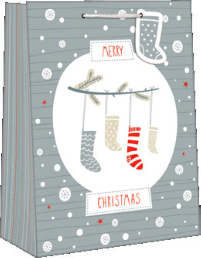 Medium Sized Whimsical Giftbag - Stockings - The Country Christmas Loft