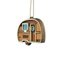 Wooden Vermont 'Airstream' Camper Ornament