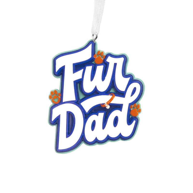 Fur Dad Word Art Hallmark Ornament