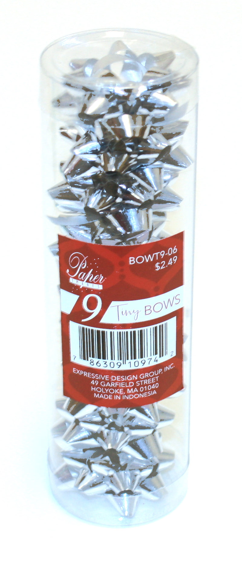 9 Tiny Metallic Bows In A Tube - - The Country Christmas Loft