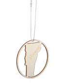 Round Wooden Vermont Ornament - The Country Christmas Loft