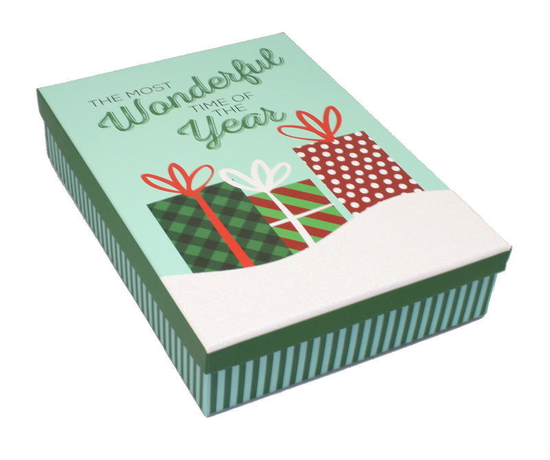 Rectangular Gift Box - 11.5x8.25x2.3 - - The Country Christmas Loft