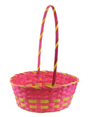 Large Bamboo Easter Basket with Wrapped Handle - - The Country Christmas Loft