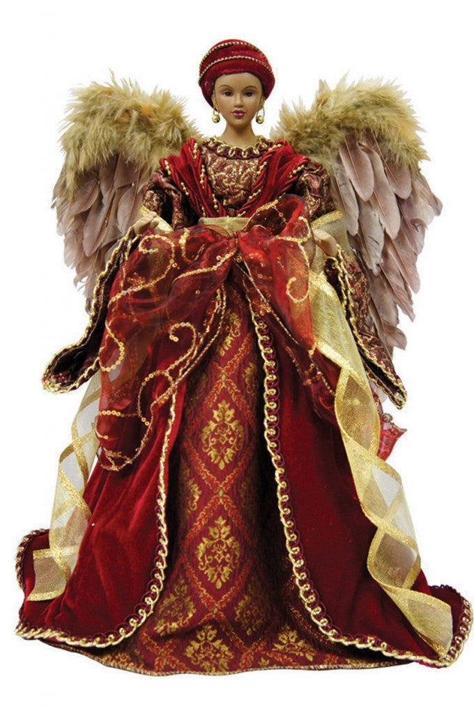 African American Diva Angel Tree Topper - 16" - The Country Christmas Loft