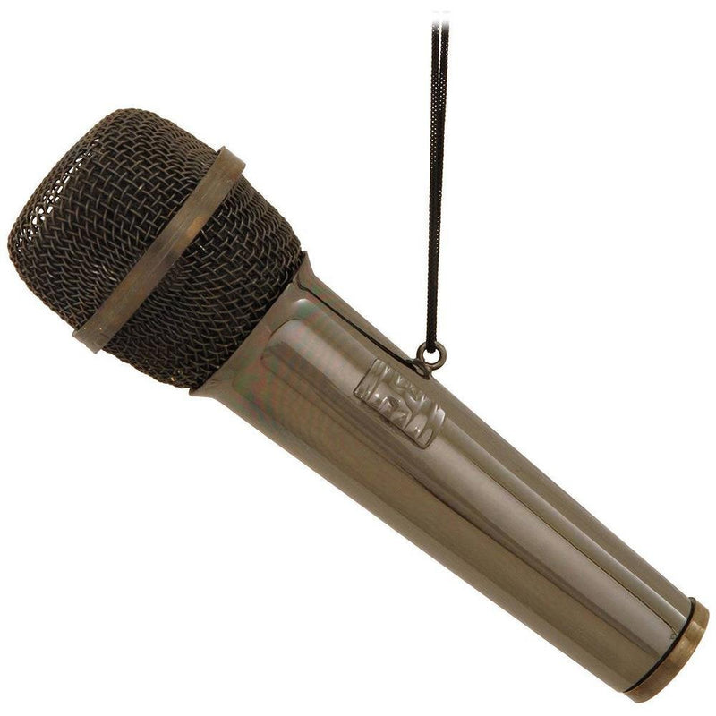 Black Microphone Ornament - 3"