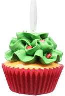Flower Cupcake Ornaments - Green With Shaped Sprinkles - Christmas >> Ornaments >> Food & Drink - by Kurt Adler