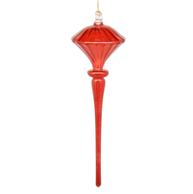 Elegant Spire with Crown Egyptian Glass - Red
